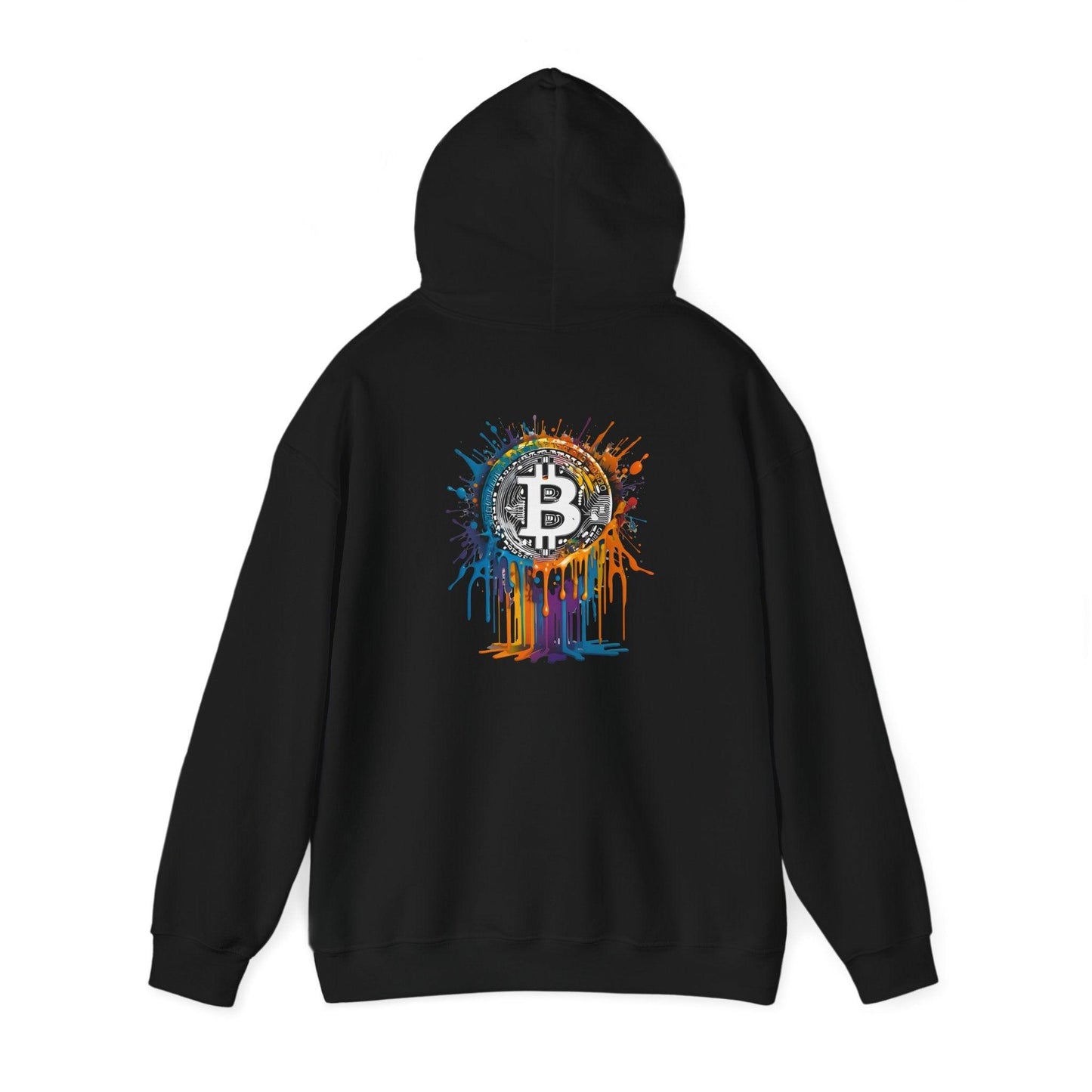 Crypto Unisex Hoodie, Bitcoin Graffiti, Cotton Blend - CryptoAiShop