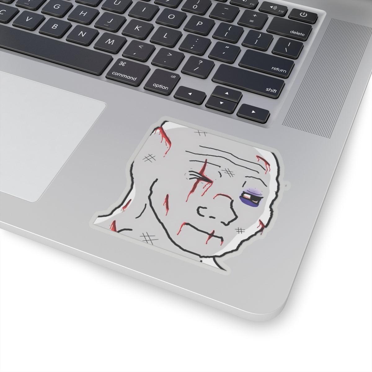 Crypto Sticker, Wojak Meme Art, Vinyl Design - CryptoAiShop