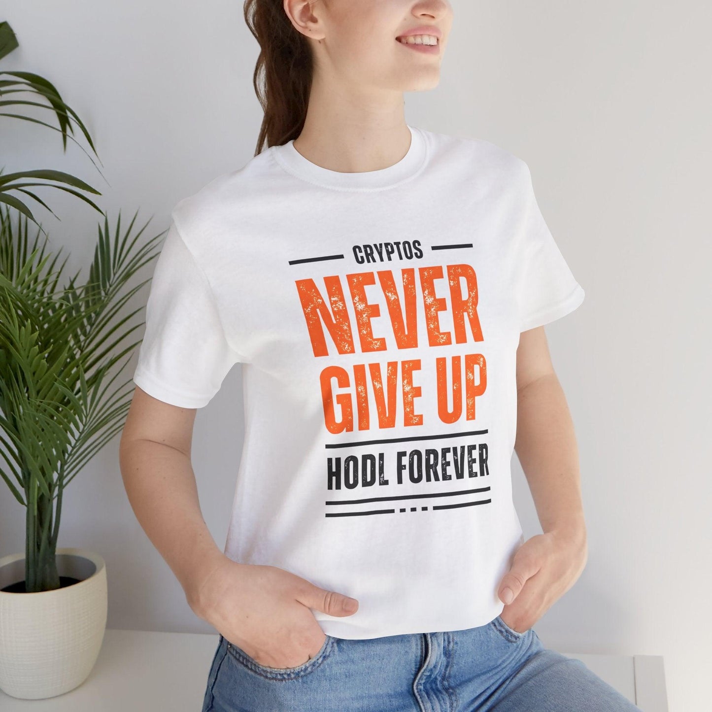 Crypto T-Shirt, HODL Forever, Cotton - CryptoAiShop