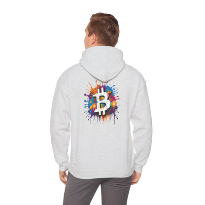 Crypto Unisex Hoodie, Bitcoin Graffiti, Cotton - CryptoAiShop