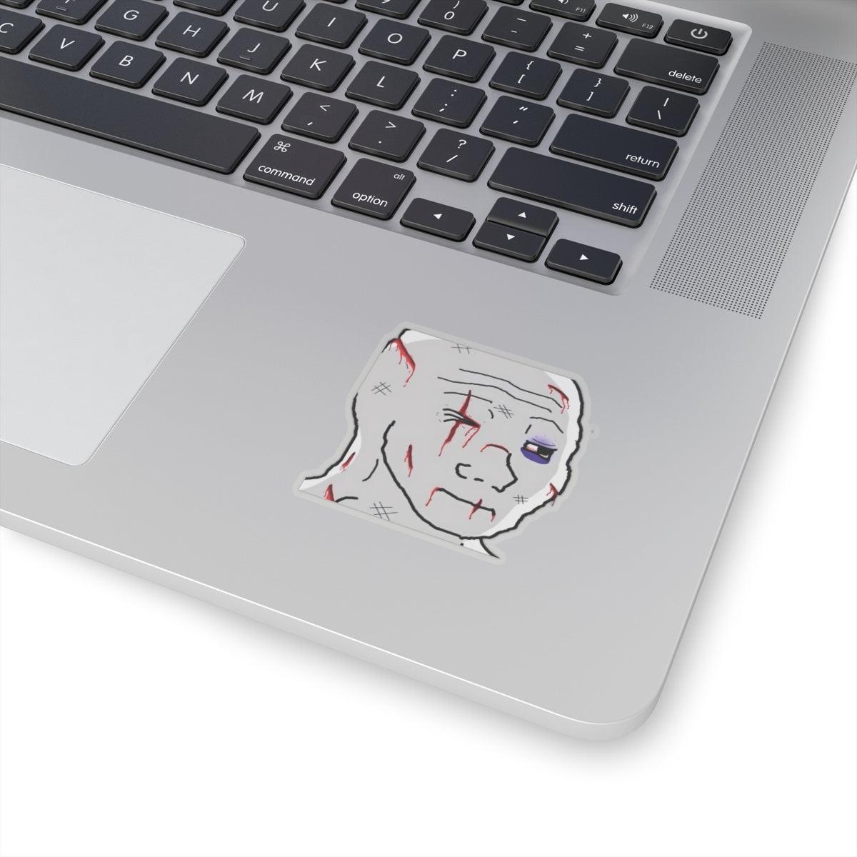 Crypto Sticker, Wojak Meme Art, Vinyl Design - CryptoAiShop