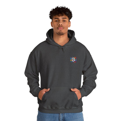 Crypto Unisex Hoodie, Bitcoin Graffiti, Cotton - CryptoAiShop