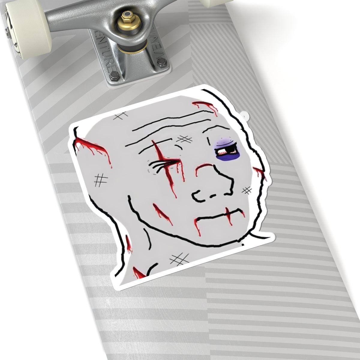 Crypto Sticker, Wojak Meme Art, Vinyl Design - CryptoAiShop