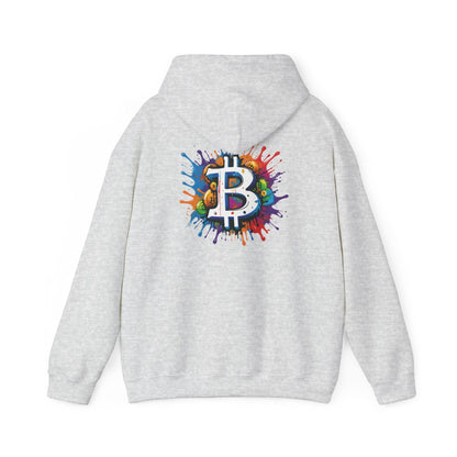 Crypto Unisex Hoodie, Bitcoin Graffiti, 50% Cotton - CryptoAiShop