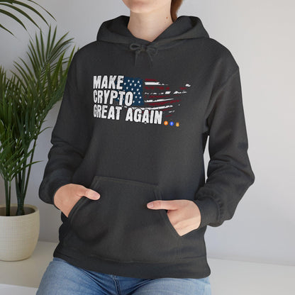 Crypto Unisex Hoodie, Make Crypto Great Again, Cotton - CryptoAiShop