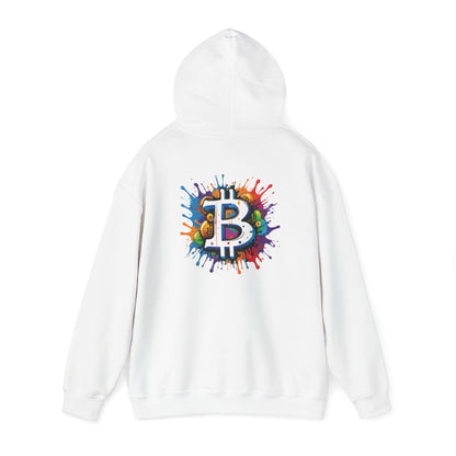 Crypto Unisex Hoodie, Bitcoin Graffiti, 50% Cotton - CryptoAiShop