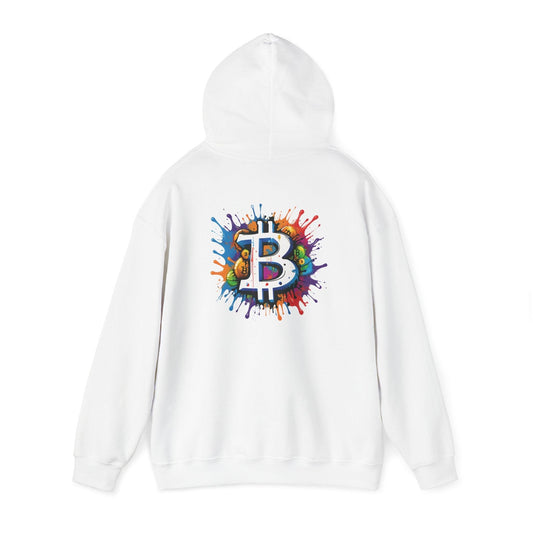 Crypto Unisex Hoodie, Bitcoin Graffiti, 50% Cotton - CryptoAiShop