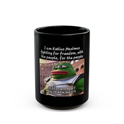 Crypto Mug, Kekius Maximus, Black, 11oz, Ceramic - CryptoAiShop