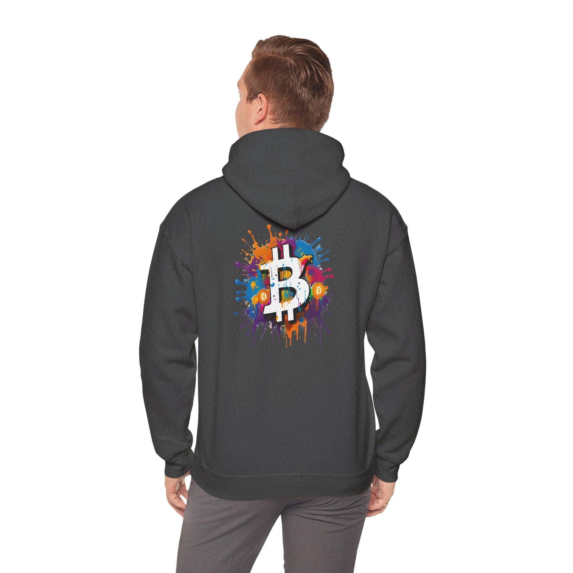 Crypto Unisex Hoodie, Bitcoin Graffiti, Cotton - CryptoAiShop